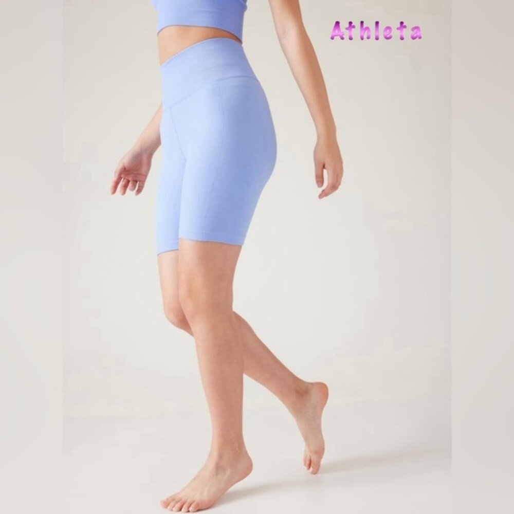 Athleta Aurora Seamless Ribbed Shorts 7" woman's M